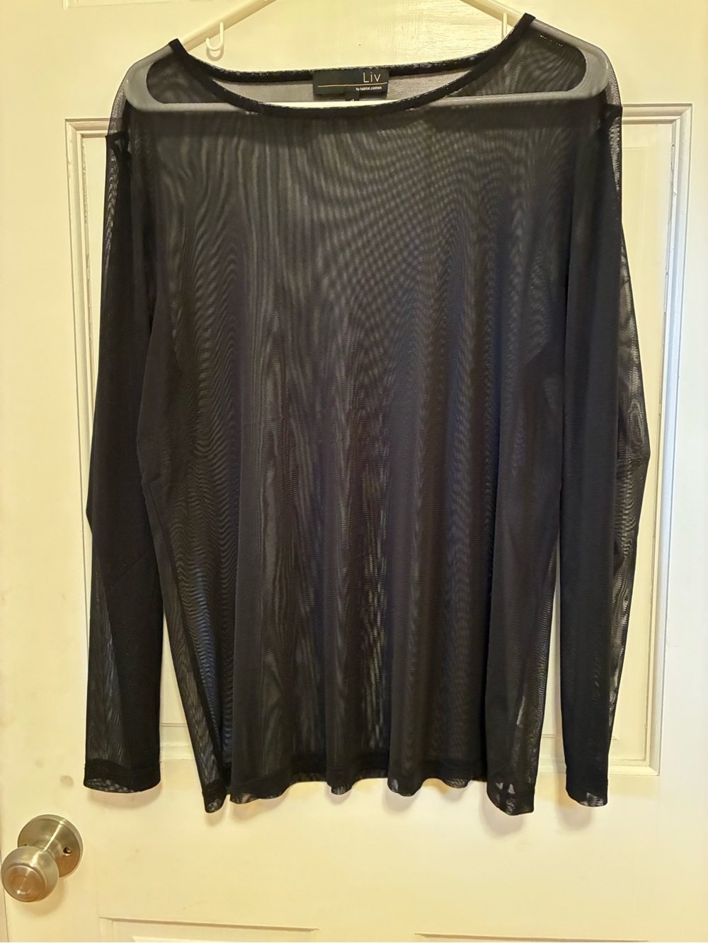 Habitat Liv Black Sheer Mesh Top